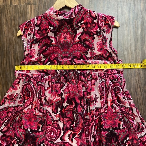 Free People All the time Velvet mini paisley dress small NWOT - Picture 8 of 14